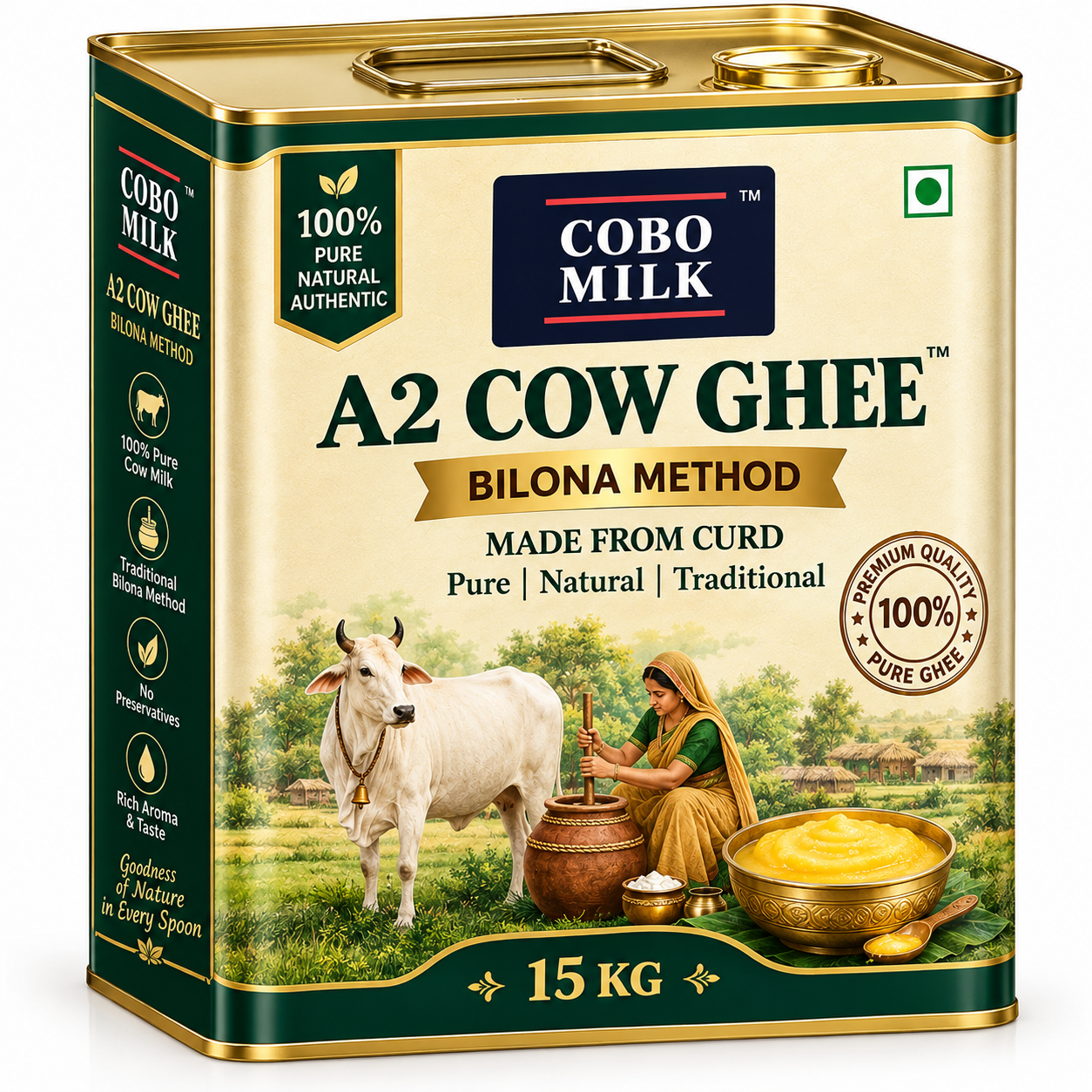 Cow Desi Ghee Tin 15kg