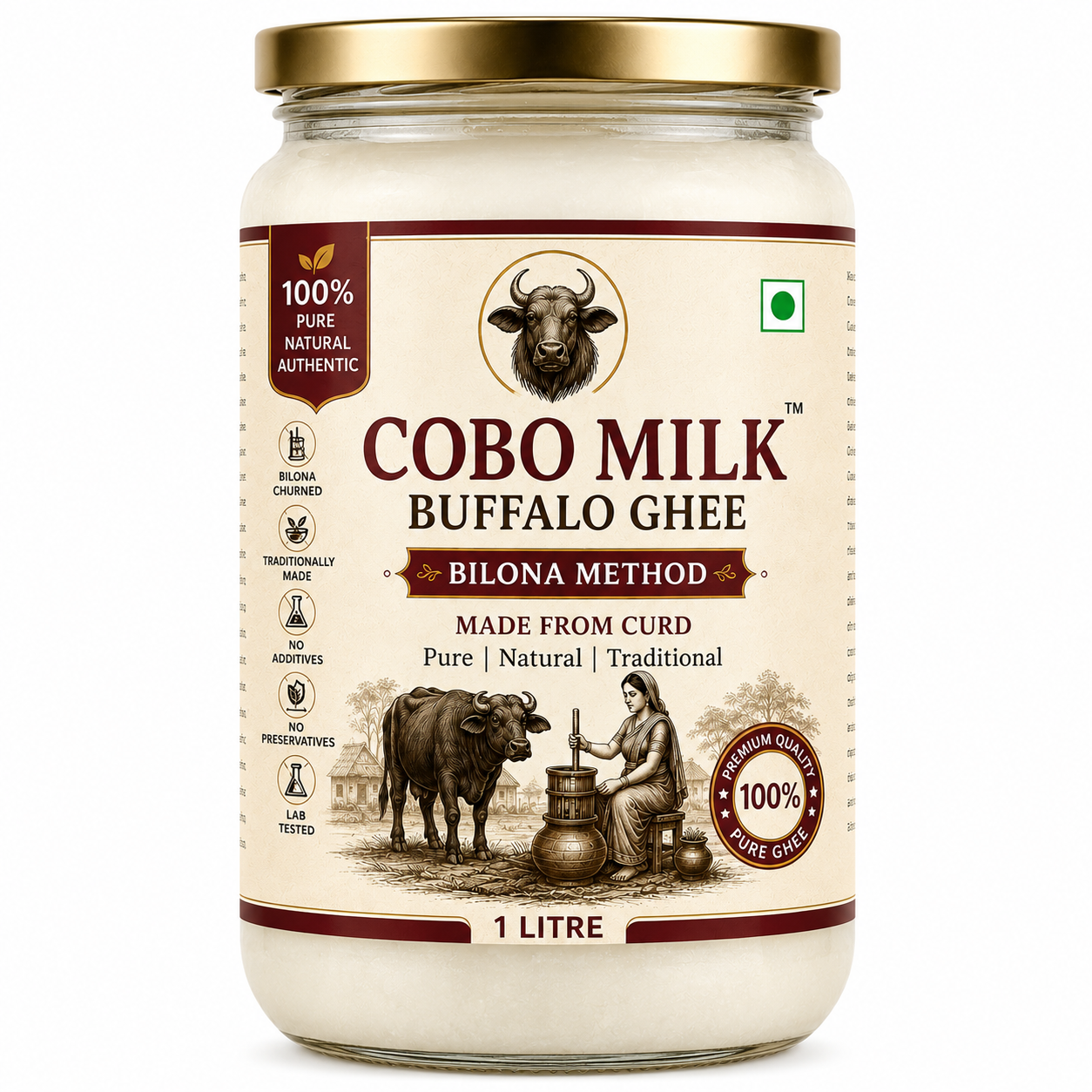 COBO Pure Buffalo Bilona Ghee Pack of 1